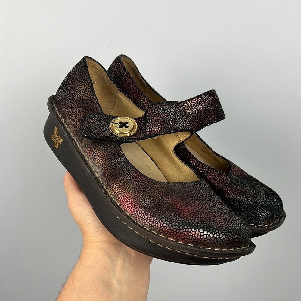 Alegria Paloma Mary Jane leather multicolored comfort shoe size 39